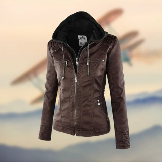 Charlotte Vintage Leather Jacket for Timeless Elegance