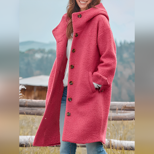 Layza coat for all seasons with long hood