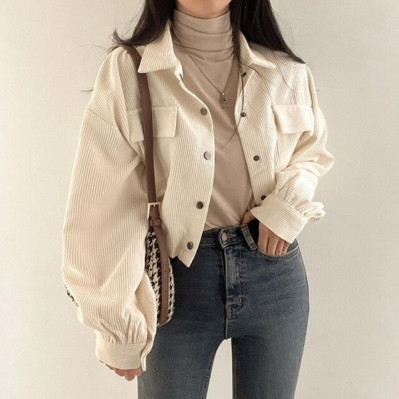 Charlotte - Cropped Corduroy Jacket