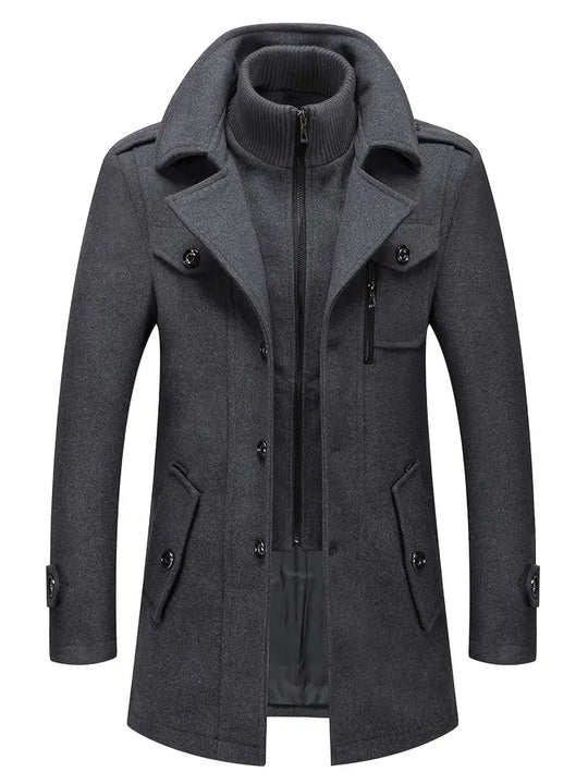 Jacco - Slim men's winter jacket: warm, stylish and practical with full-length zip