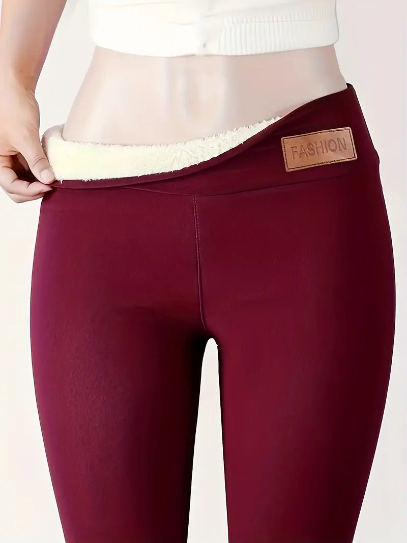 Sophia - Thermal Winter Fleece-Lined Long Leggings.