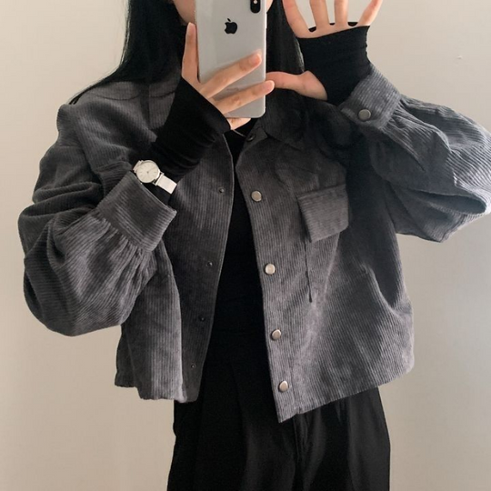 Charlotte - Cropped Corduroy Jacket